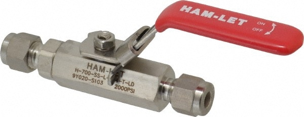 Ham-Let 3201572 2-Way Manual Ball Valve: 1/4" Pipe Image