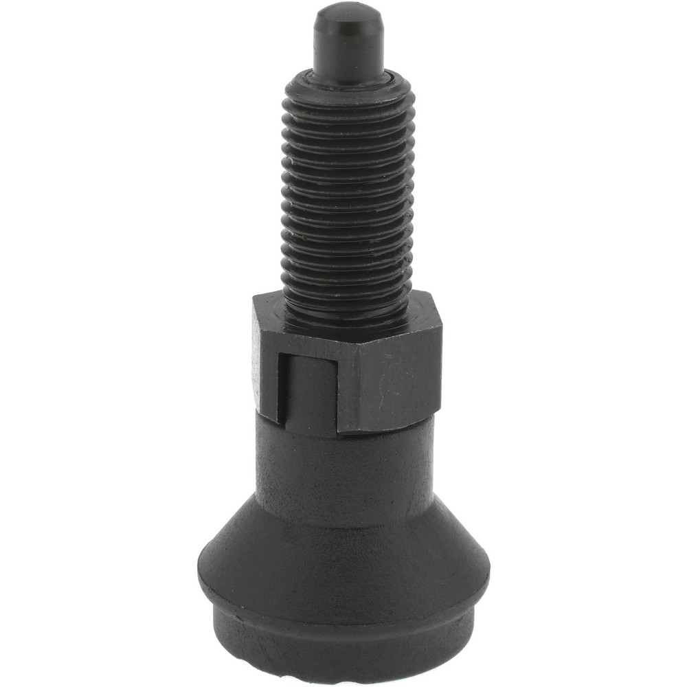 3/8-24, 15mm Thread Length, 5mm Plunger Diam, Lockout Knob Handle Indexing Plunger