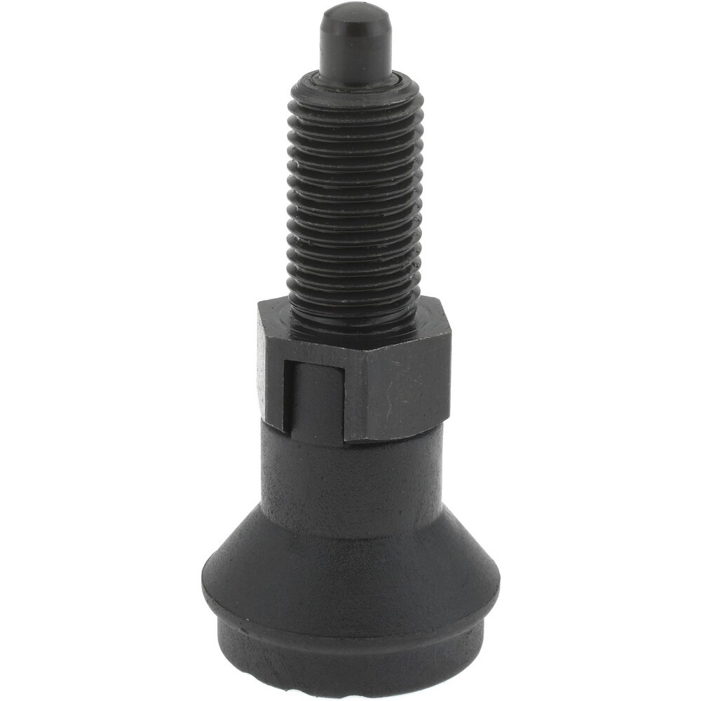 3/8-24, 15mm Thread Length, 5mm Plunger Diam, Lockout Knob Handle Indexing Plunger