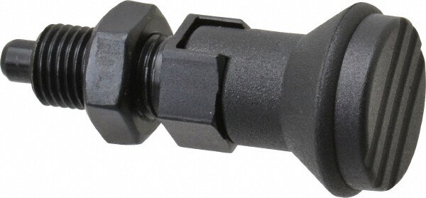 3/8-24, 15mm Thread Length, 5mm Plunger Diam, Lockout Knob Handle Indexing Plunger