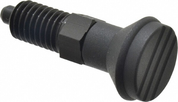 1/2-13, 17mm Thread Length, 6mm Plunger Diam, Lockout Knob Handle Indexing Plunger