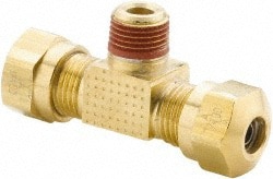 Parker VS272NTA-10-8 Compression Tube Male Branch Tee: 1/2" Thread, Compression x Compression x MNPT Image