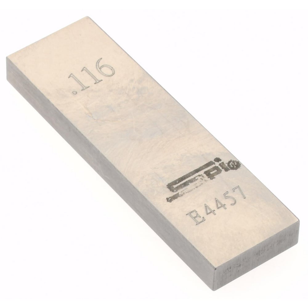 SPI 15-030-0 Rectangle Steel Gage Block: 0.116", Grade AS-1 Image