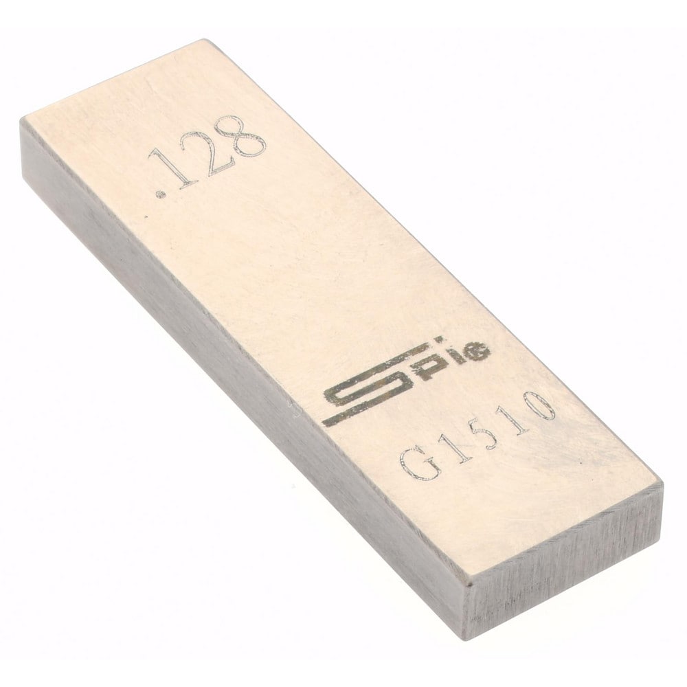 SPI 15-042-5 Rectangle Steel Gage Block: 0.128", Grade AS-1 Image