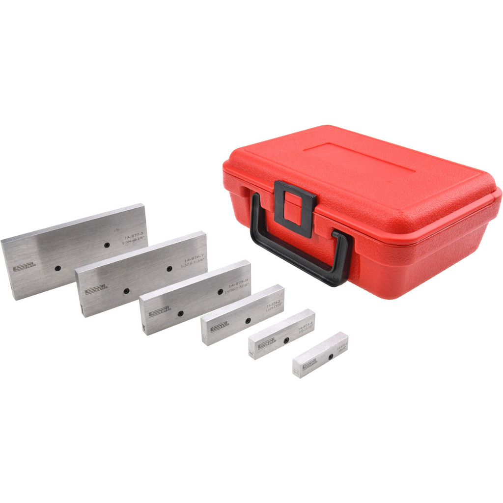 SPI 3/8 to 2-1/4 Inch Adjustable Parallel Set - 5-1/16 Inch Long, 9/32 Inch Thick, 6 Pieces | Part #14-870-0