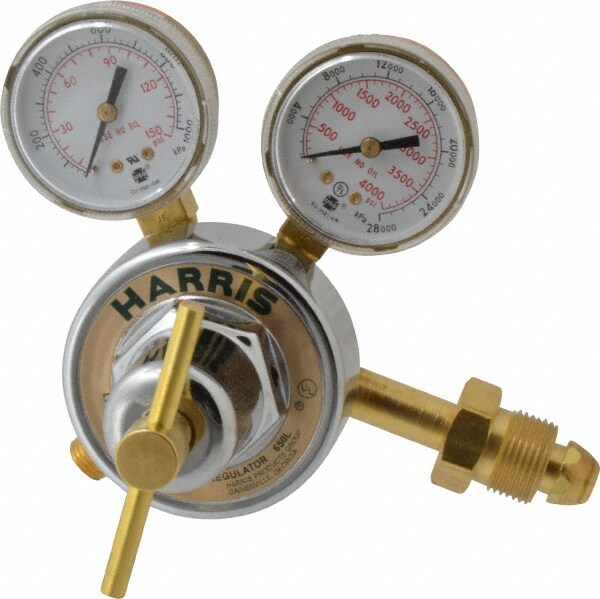 580 CGA Inlet Connection, Male Fitting, 100 Max psi, Argon, Nitrogen & Helium Welding Regulator