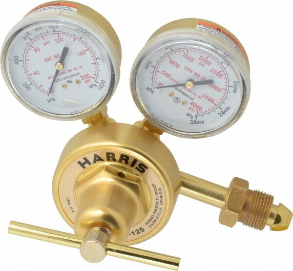 580 CGA Inlet Connection, Male Fitting, 125 Max psi, Nitrogen Welding Regulator