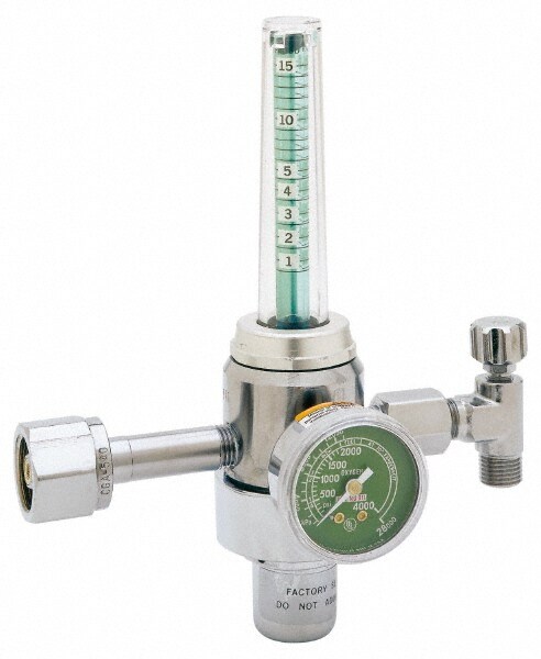 580 CGA Inlet Connection, Female Fitting, 70 Max psi, Argon Welding Regulator