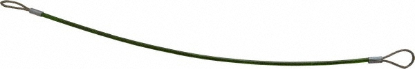 12" Long, Stainless Steel Cable Loop & Loop End, Quick Release Pin Lanyard