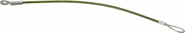 10" Long, Stainless Steel Cable Loop & Eye End, Quick Release Pin Lanyard