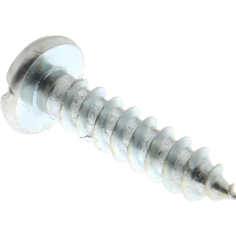 Sheet Metal Screw: #8, Pan Head, Slotted Drive, 3/4" Length Under Head