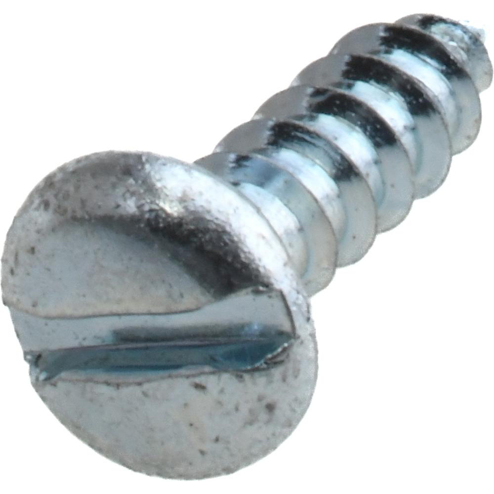 Sheet Metal Screw: #12, Pan Head, Slotted Drive, 3/4" Length Under Head