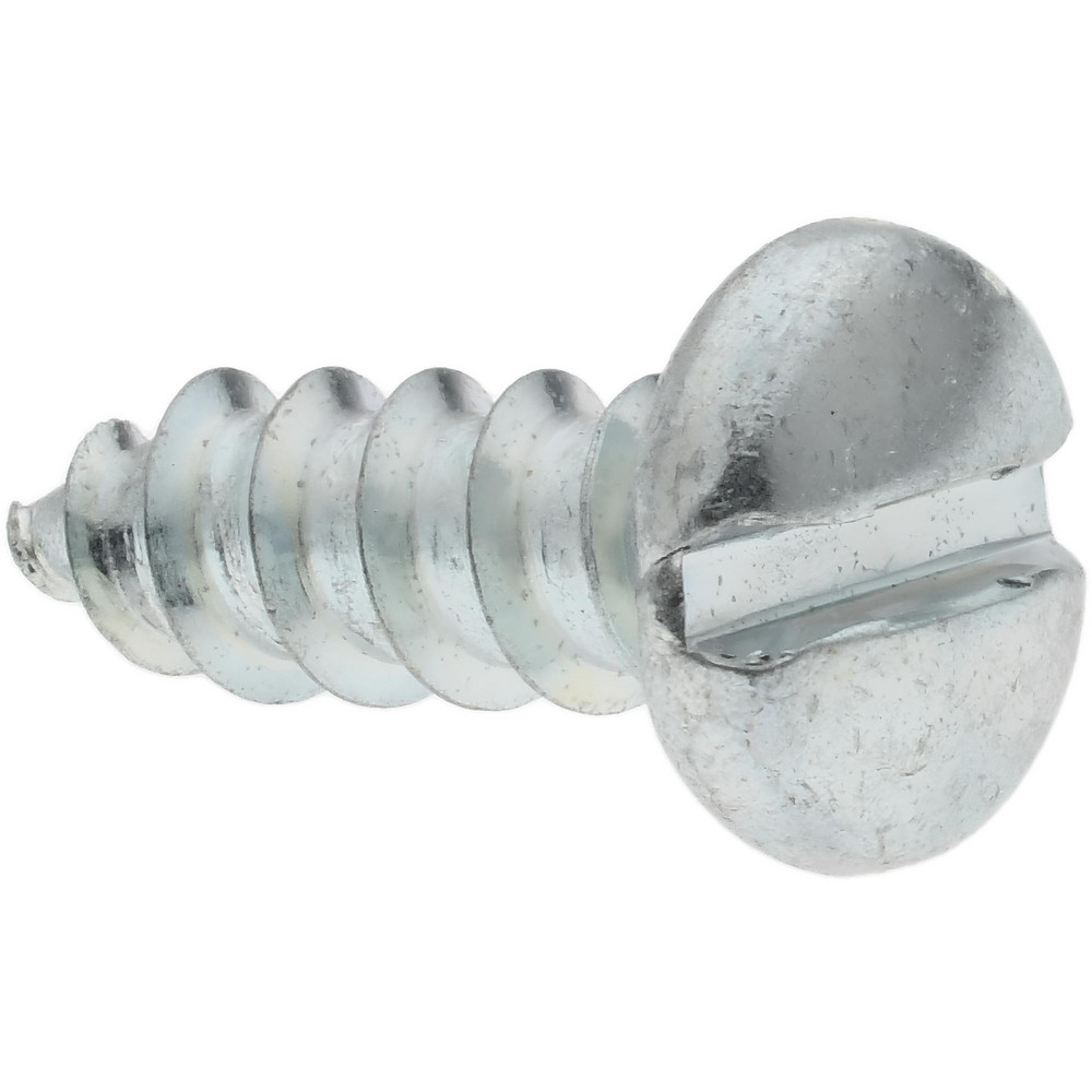 Sheet Metal Screw: #14, Pan Head, Slotted Drive, 3/4" Length Under Head