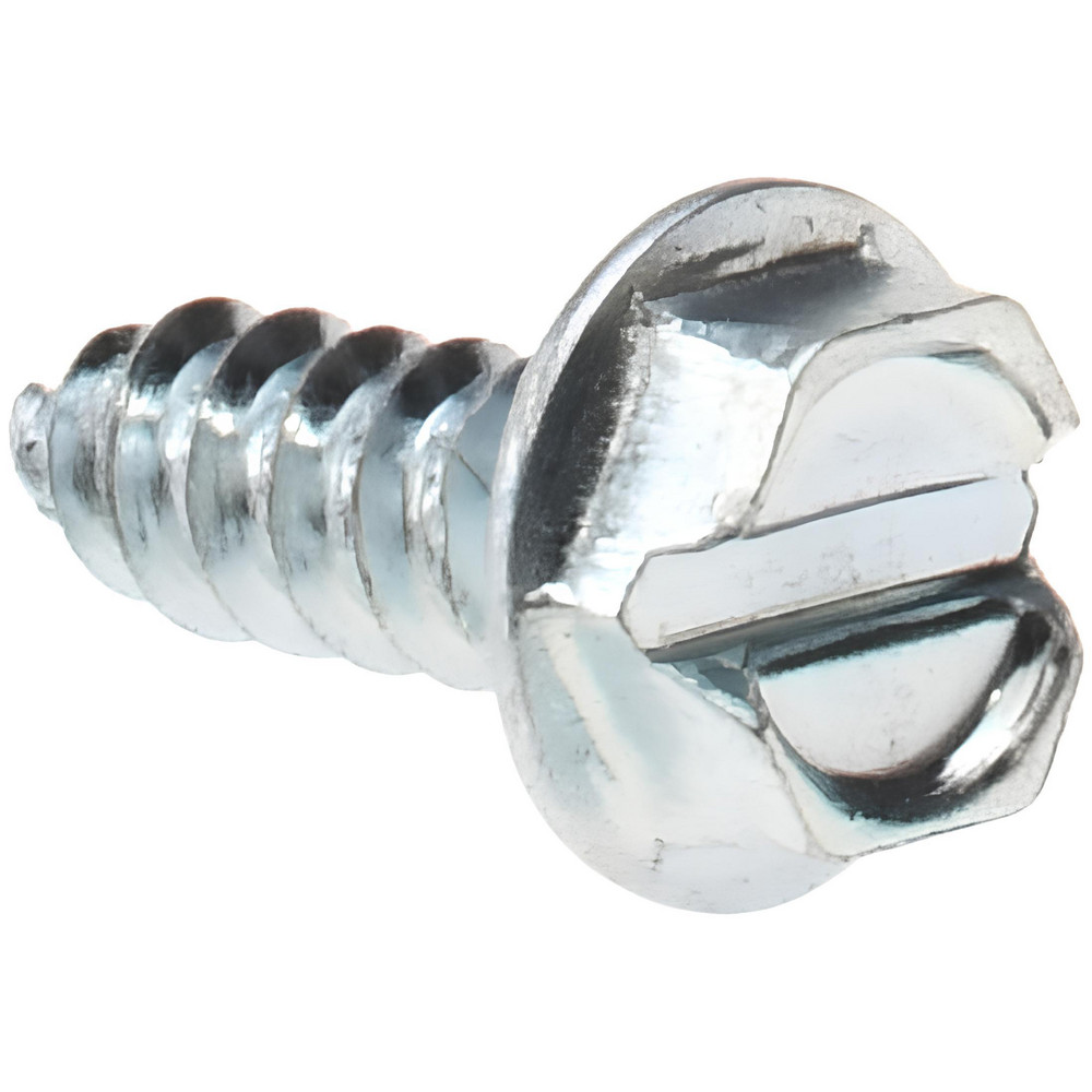100 Pcs #10 X 3/8" Stainless Steel Slotted Hex Washer Head Sheet Metal Screws - View #8