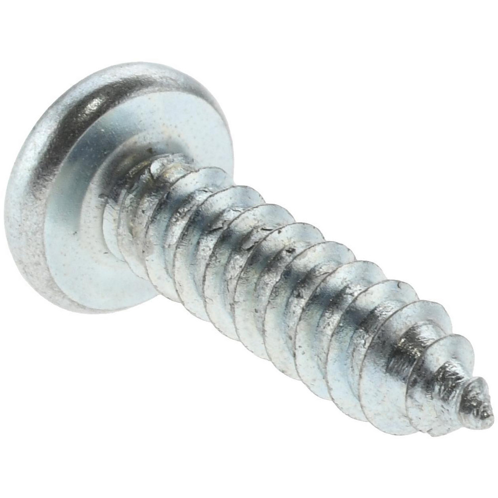 #10-16 Steel Sheet Metal Screws - Zinc Plated Pan Head Phillips, 3/8 Length (Pack Of 100)