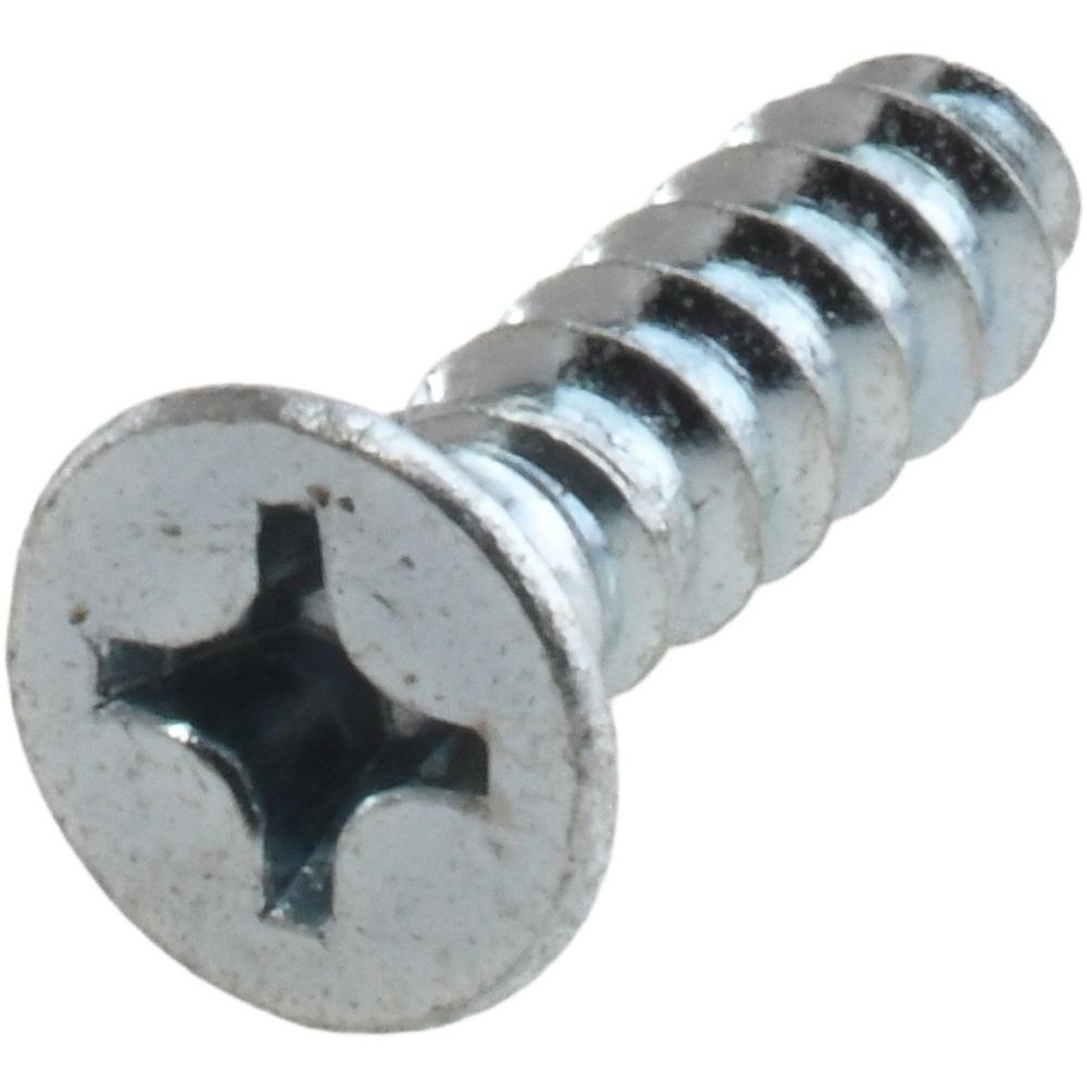 Sheet Metal Screw: #14, Flat Head, Phillips Drive, 1" Overall Length - Grade 2 Steel
