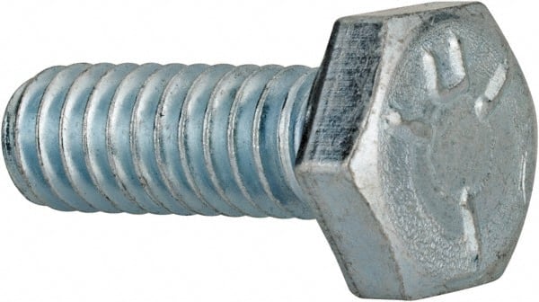 Made in USA - Hex Head Cap Screw: 3/8-16 x 1″, Grade 5 Steel, Zinc