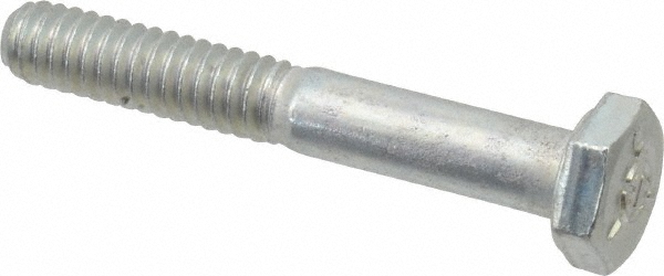 Made in USA 30007 Hex Head Cap Screw: 1/4-20 x 1-3/4", Grade 5 Steel, Zinc-Plated Image