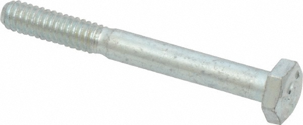 Made in USA 30009 Hex Head Cap Screw: 1/4-20 x 2-1/4", Grade 5 Steel, Zinc-Plated Image
