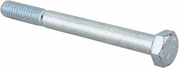 Made in USA MSC30038 Hex Head Cap Screw: 5/16-18 x 3-1/4", Grade 5 Steel, Zinc-Plated Image