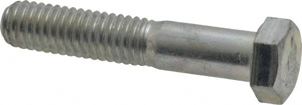 Made in USA MSC30058 Hex Head Cap Screw: 3/8-16 x 2", Grade 5 Steel, Zinc-Plated Image