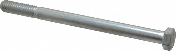 Made in USA MSC30068 Hex Head Cap Screw: 3/8-16 x 5", Grade 5 Steel, Zinc-Plated Image