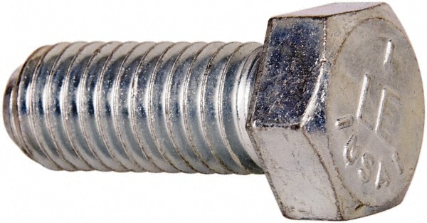 Made in USA 30105 Hex Head Cap Screw: 1/2-13 x 1-1/4", Grade 5 Steel, Zinc-Plated Image