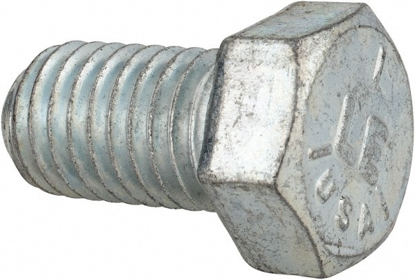 Made in USA 30130 Hex Head Cap Screw: 9/16-12 x 1", Grade 5 Steel, Zinc-Plated Image