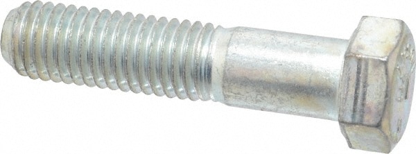 Made in USA MSC30135 Hex Head Cap Screw: 9/16-12 x 2-1/2", Grade 5 Steel, Zinc-Plated Image