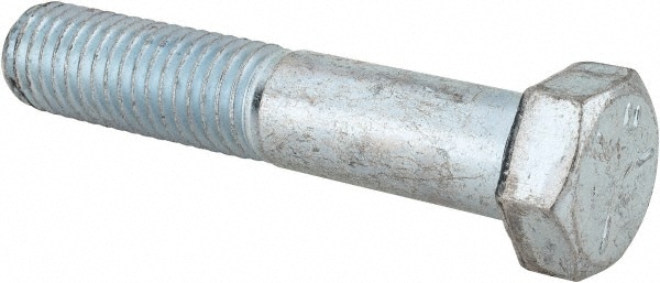 Made in USA MSC30137 Hex Head Cap Screw: 9/16-12 x 3", Grade 5 Steel, Zinc-Plated Image