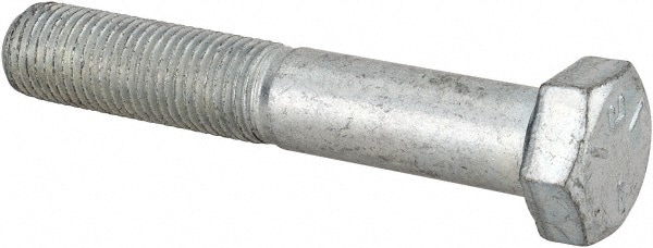 Made in USA 30234 Hex Head Cap Screw: 3/8-24 x 2-1/4", Grade 5 Steel, Zinc-Plated Image