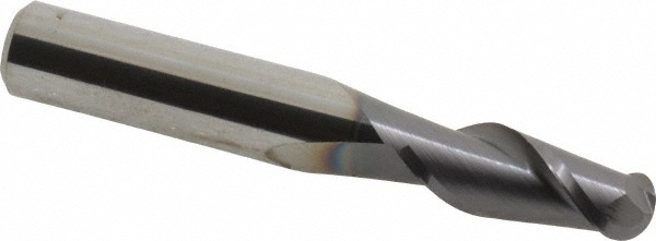 12183994 Ball End Mill: 0.3594" Dia, 0.875" LOC, 2 Flute, Solid Carbide  
