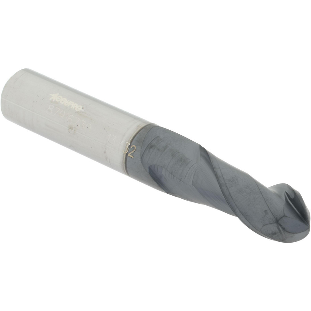 12184009 Ball End Mill: 0.4063" Dia, 1" LOC, 2 Flute, Solid Carbide  