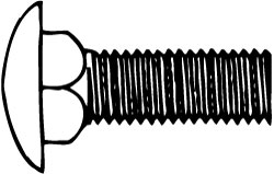 3/8-16 X 2-1/2 Carriage Bolts And Nuts - Hot Dipped Galvanized Grade A 307 - Quantity 50 - Fastenere