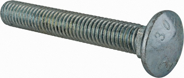 Value Collection 489104PS Carriage Bolt: 7/16-14, 3" Length Under Head, Square Neck Image