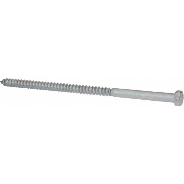 Value Collection 486388PR 3/8" Screw, 8" Length Under Head, Steel, Hex Head Lag Screw Image
