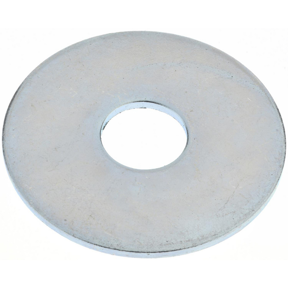 3/8" Screw Fender Flat Washer: Grade 1010 Steel, Zinc - 3/8" ID, 1-1/2" OD