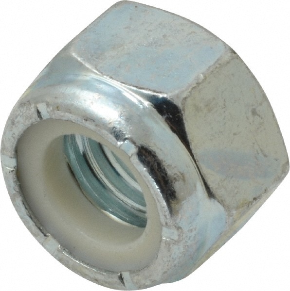 Value Collection -34277 Hex Lock Nut: Insert, Nylon Insert, 9/16-12, Grade 2 Steel, Zinc-Plated Image