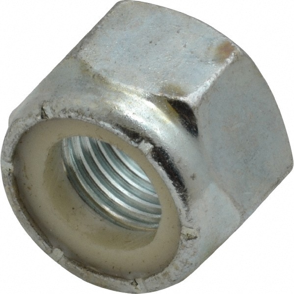 Value Collection R50000018 Hex Lock Nut: Insert, Nylon Insert, 9/16-18, Grade 2 Steel, Zinc-Plated Image