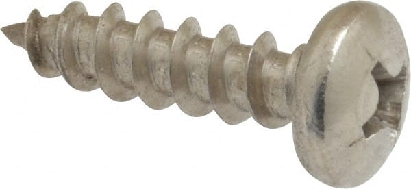 Pack of 100 Phillips Drive Zinc Plated Finish Pan Head Steel Thread Cutting Screw 1/2 Length Type F #12-24 Thread Size