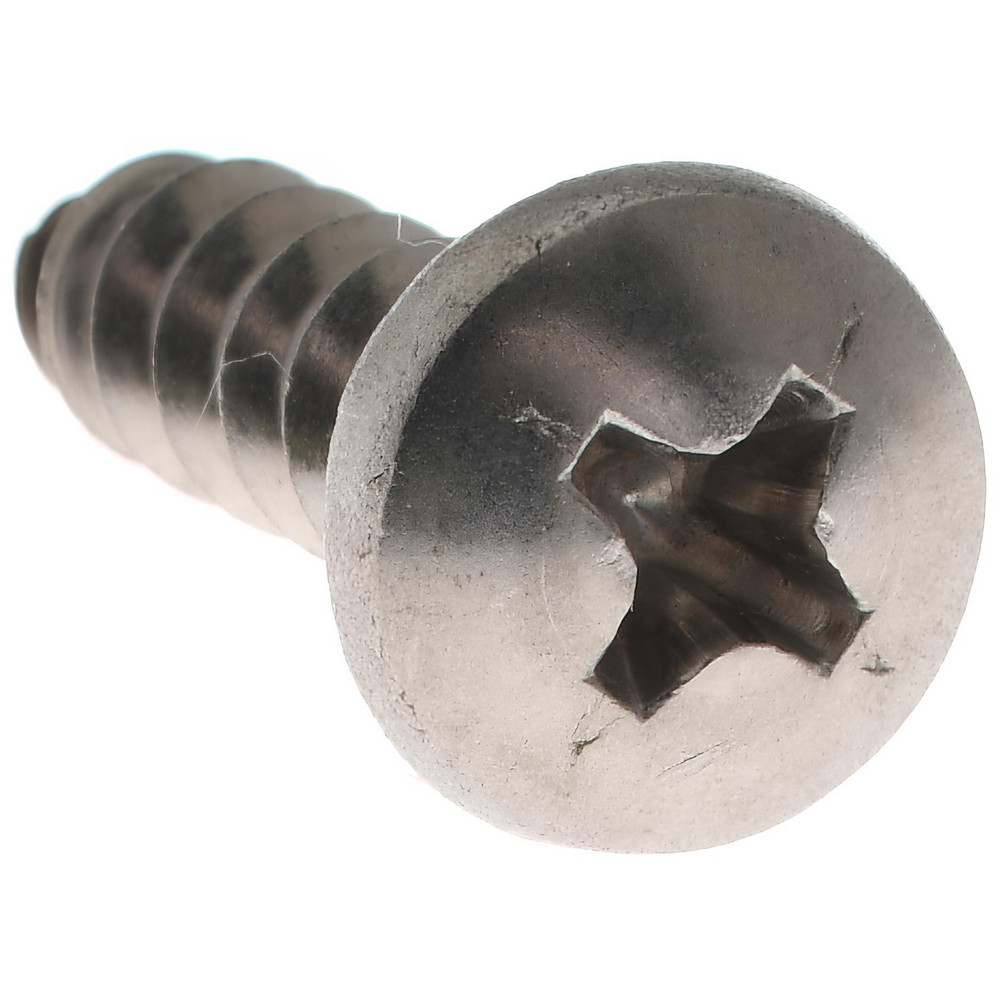 Sheet Metal Screw: #10, Pan Head, Phillips Drive, 3/4" Length Under Head - Grade 18-8 Stainless Steel