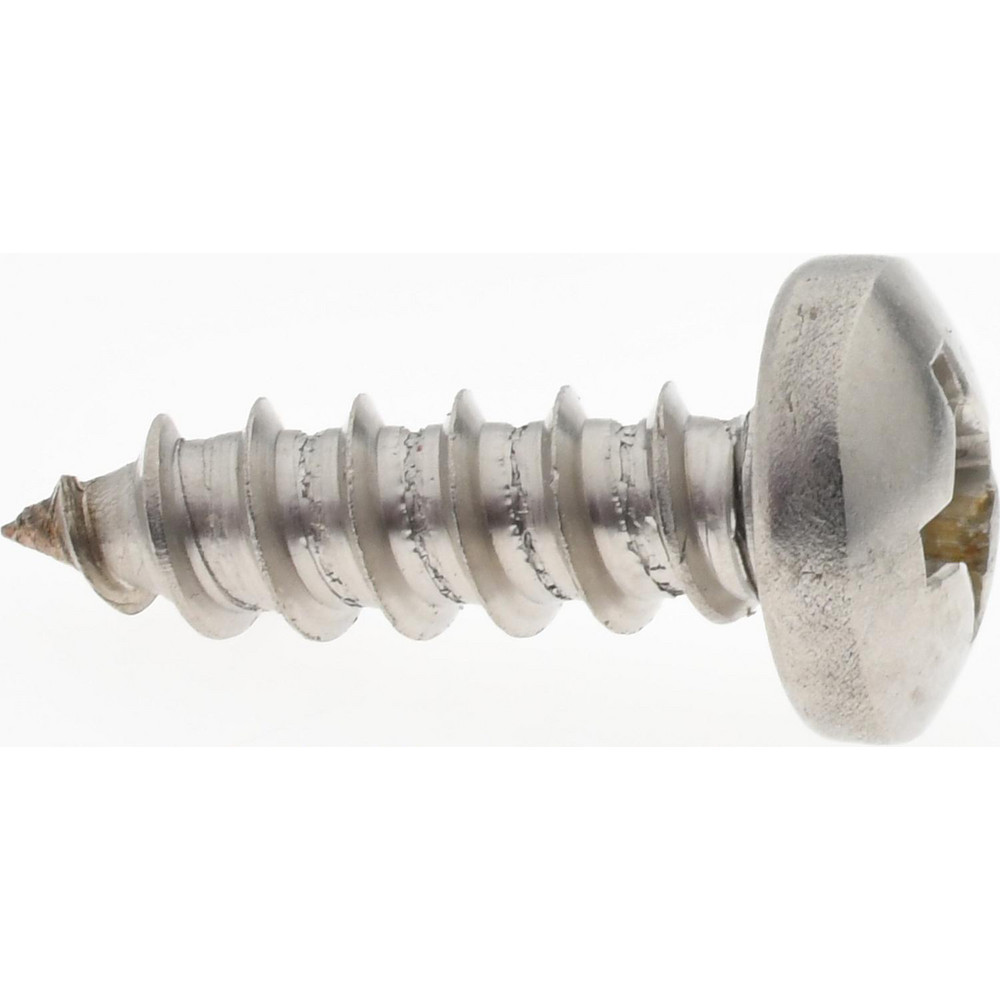 Sheet Metal Screw: #12, Pan Head, Phillips Drive, 3/4" Length Under Head - Grade 18-8 Stainless Steel