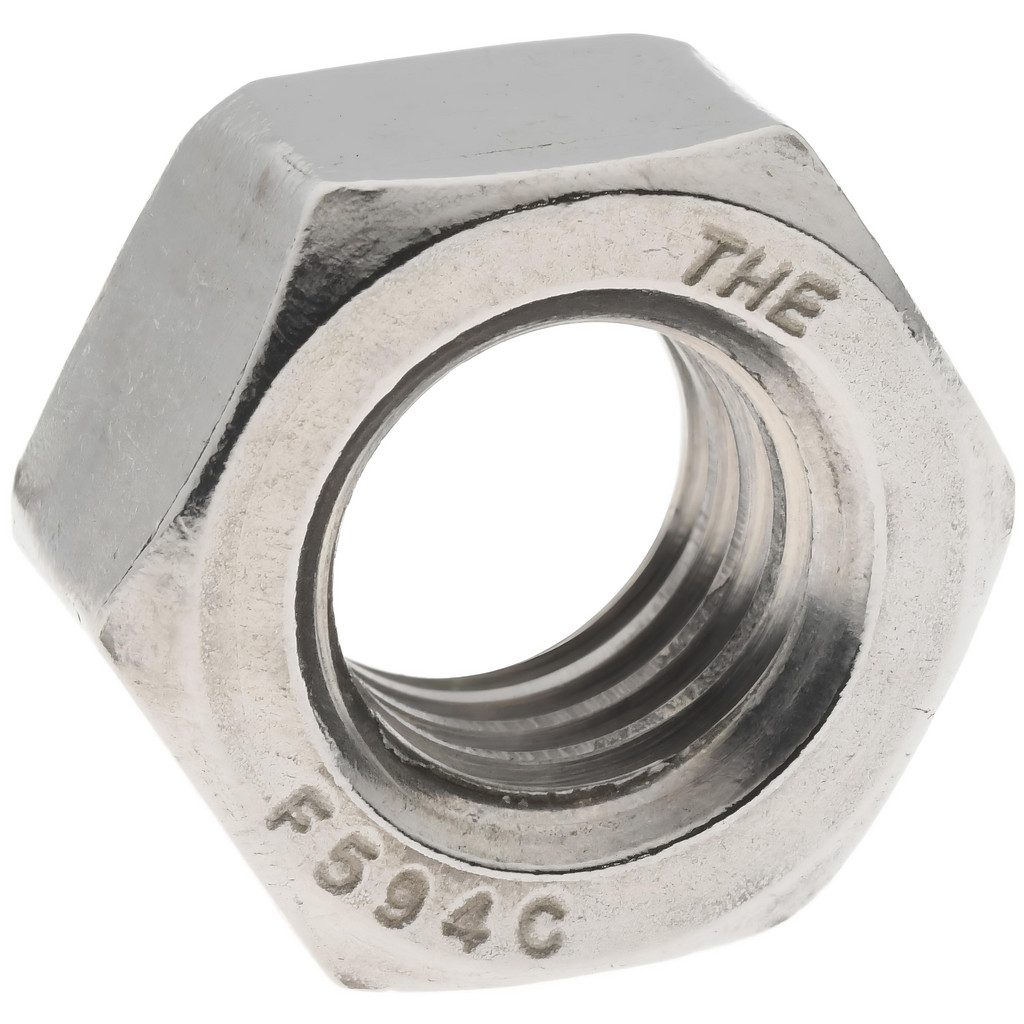 Value Collection R83920622 7/16-14 UNC Stainless Steel Right Hand Hex Nut Image