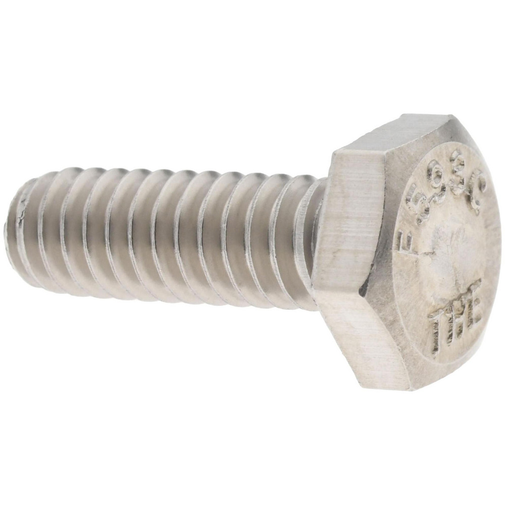 Hex Head Cap Screw: 1/4-20, 3/4" Length Under Head, Grade 18-8 Stainless Steel - 7/16" Hex
