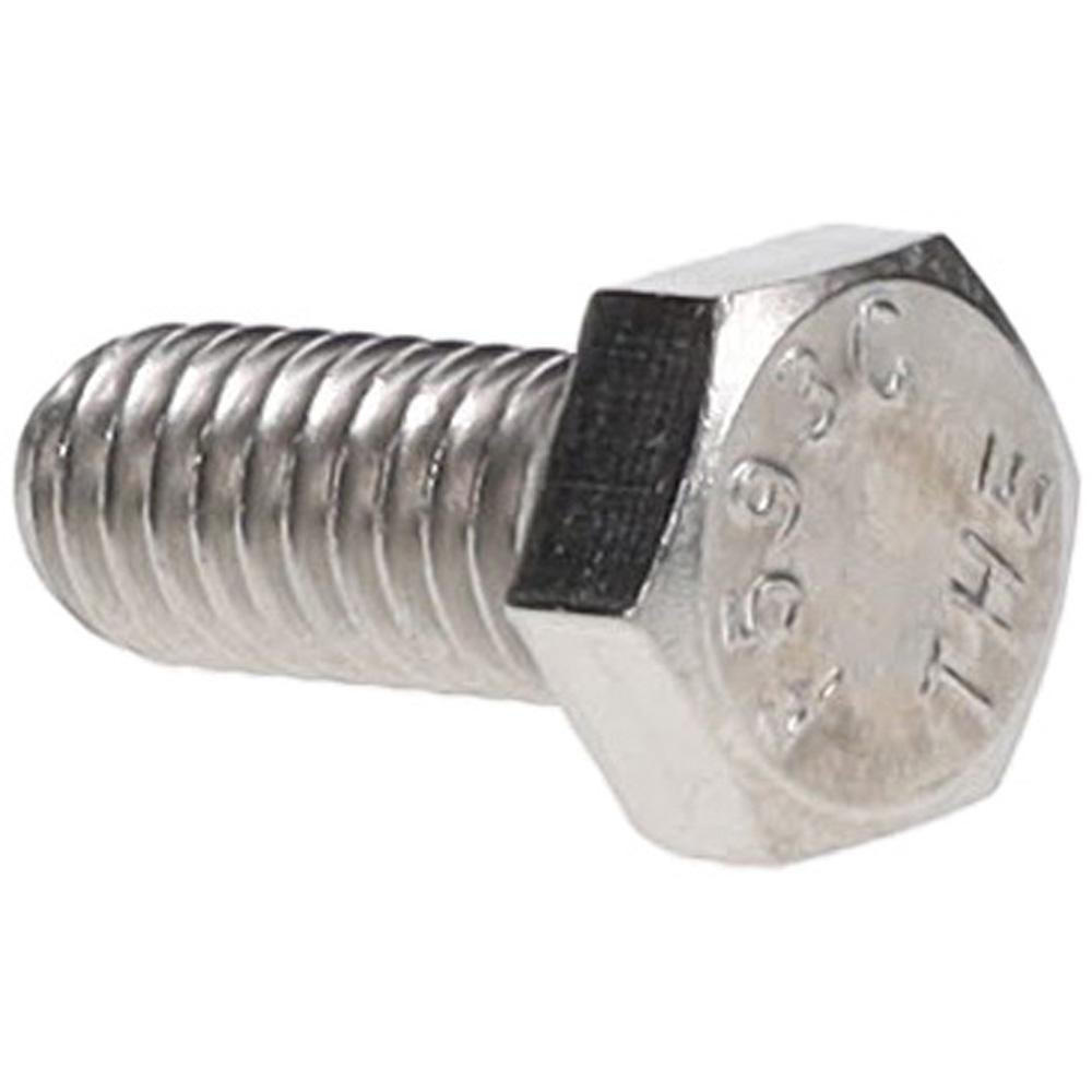 Hex Head Cap Screw: 5/16-18, 3/4" Length Under Head, Grade 18-8 Stainless Steel - 1/2" Hex