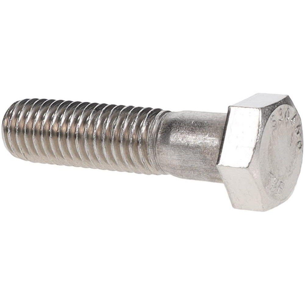 Hex Head Cap Screw: 1/2-13, 2" Length Under Head, Grade 18-8 Stainless Steel - 3/4" Hex