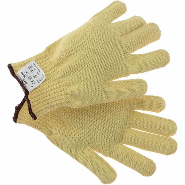 Cut & Abrasion-Resistant Gloves: HyFlex® 70-225, Cut A3, Puncture 0, Abrasion 3, 7 ga, Size Large - Kevlar, Uncoated-Coated, Uncoated Coating, Yellow Pair