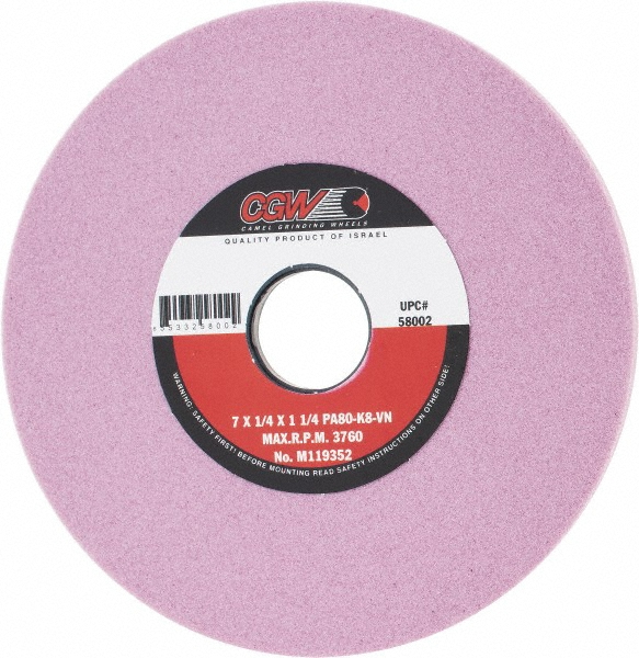 CGW Abrasives Surface Grinding Wheel 7" Dia, 1/4" Thick, 11/4