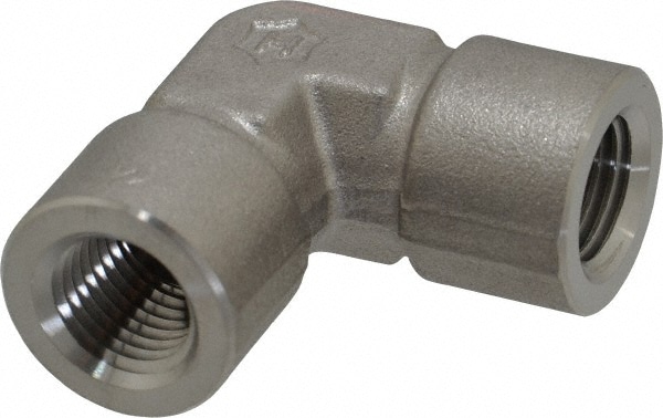 Pipe 90 ° Female Elbow: 1/4" Fitting, 316 Stainless Steel