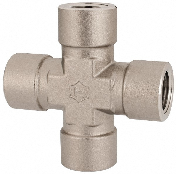 Ham-Let 3000990 Pipe Cross: 1/2" Fitting, 316 Stainless Steel Image